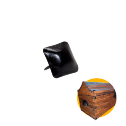 Tachão Quadrado 16 X 16 Mm Preto Fosco Rústico