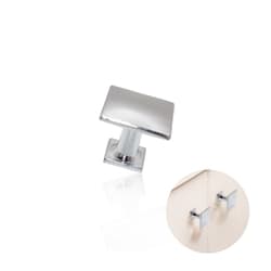 Puxador Ponto Quadrado 30 Mm Cromado Para Portas E Gavetas