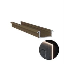 Perfil de Embutir Champanhe Claro Para Led Rm-331 Rometal