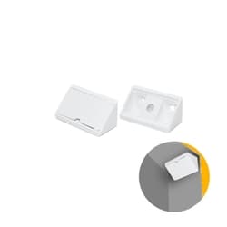 Cantoneira Conector de 4 Furos Tampa Branca Pacote 100 Unidades