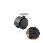 Rodizio Ou Rodinha Para Móveis 50 Mm Preto Sem Freio Bigfer