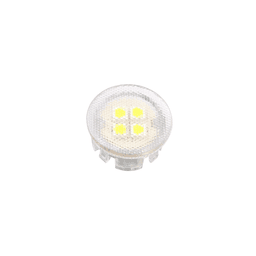 Luminária Mini Point Pontual Translúcida Circular 6000k Branco Frio Com 4 Super Leds Bivolt Nuze
