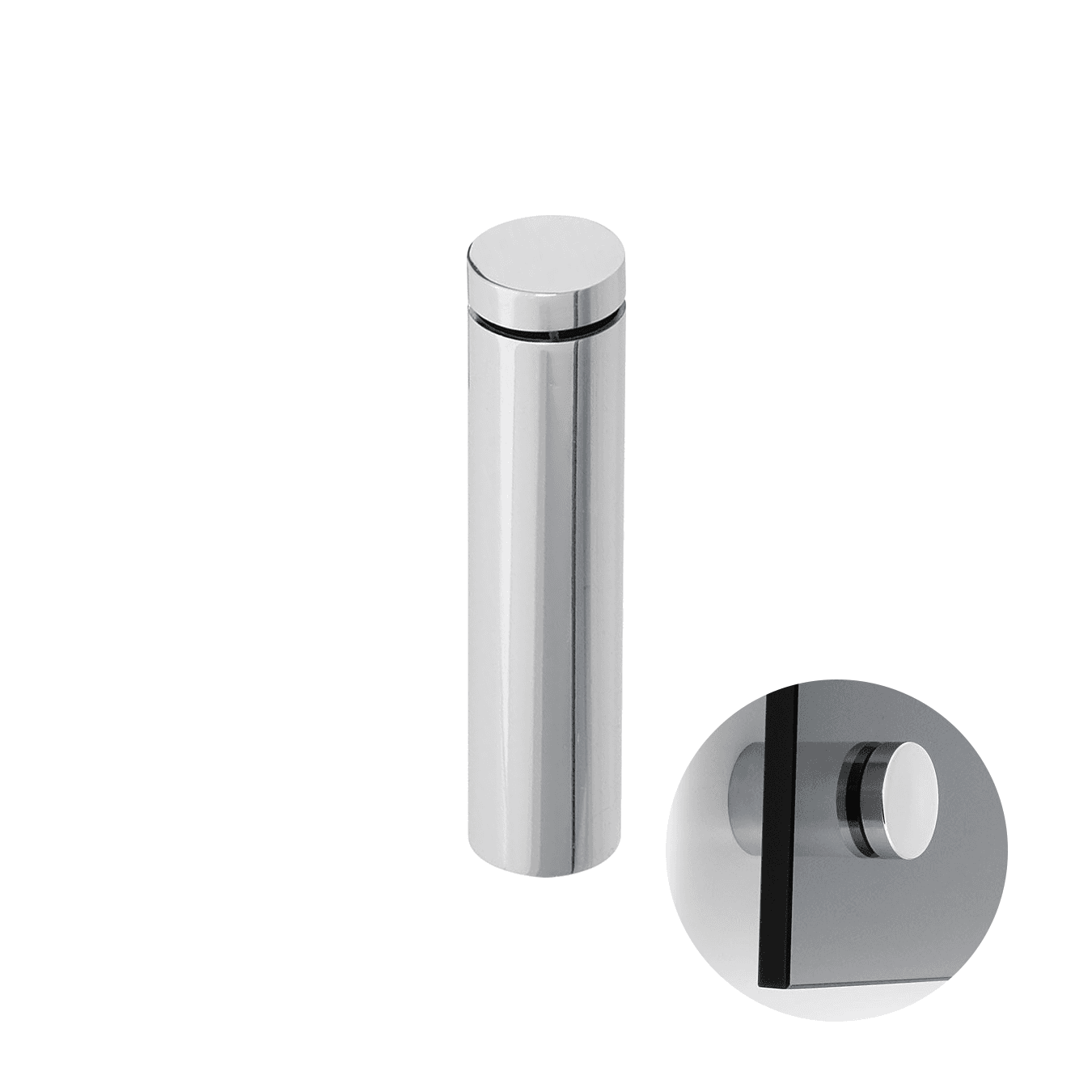Espaçador Para Vidro 25 X 100 Mm Cromado