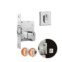 Fechadura Rolete Buz 85 Auxiliar Cromada Quadrada Para Porta Residencial Pivotante Externa de 25 A 65 Mm 1005 Stam