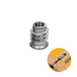 Bucha Americana Rosca 1/4 X 13 Mm Para Madeira