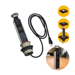 Tomada Torre Retrátil Com Usb Para Embutir Em Mesas, Móveis E Sofás