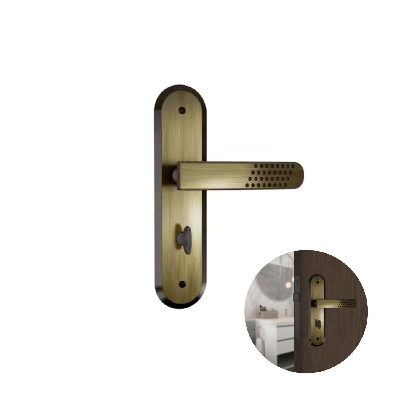 Fechadura Em Antique Para Porta de Banheiro de 25 A 40 Mm 1820/21 Stam