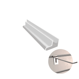 Perfil Pvc Slatwall Branco Para Painel Mdf Canaletado - 2,75 Metros