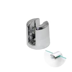 Suporte Para Vidro 4 Mm Boca de Jacaré Cromado Redondo