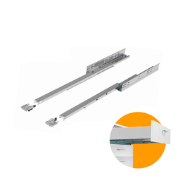 Corrediça Trilho Telescópico Invisível Com Amortecedor Soft Closing de 350 Mm Hd