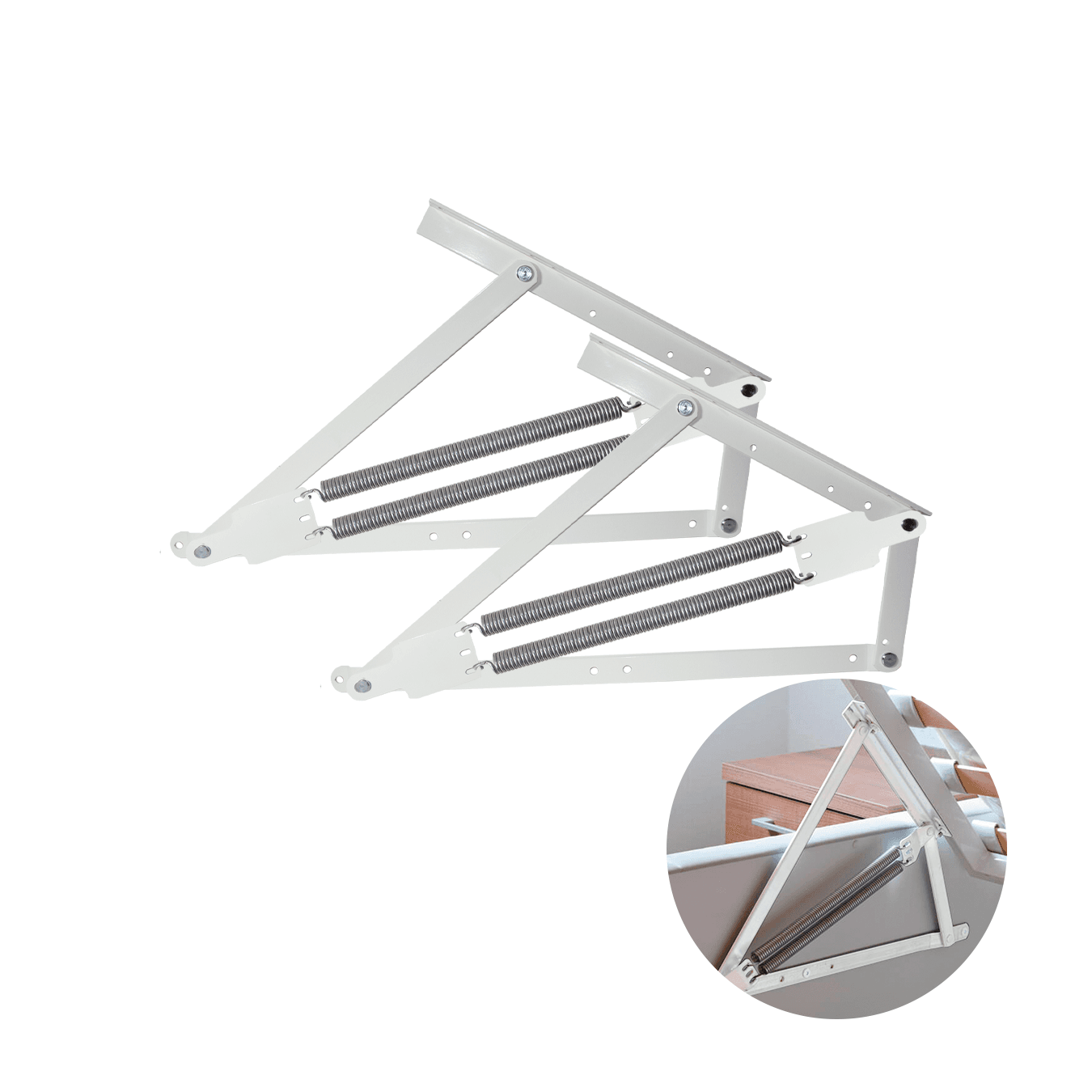 Articulador Longo 1,4 X 2 Metros Para Cama Baú Com Mola Hafele