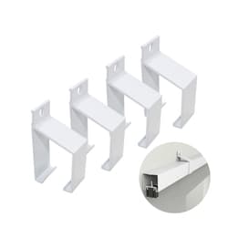 Suporte Para Trilho de Porta de Correr 35 X 35 Mm Branco 4 Peças