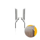 Ponteira Vazada Para Puxador Cava Cromado de 18 Mm Pe214 Rometal