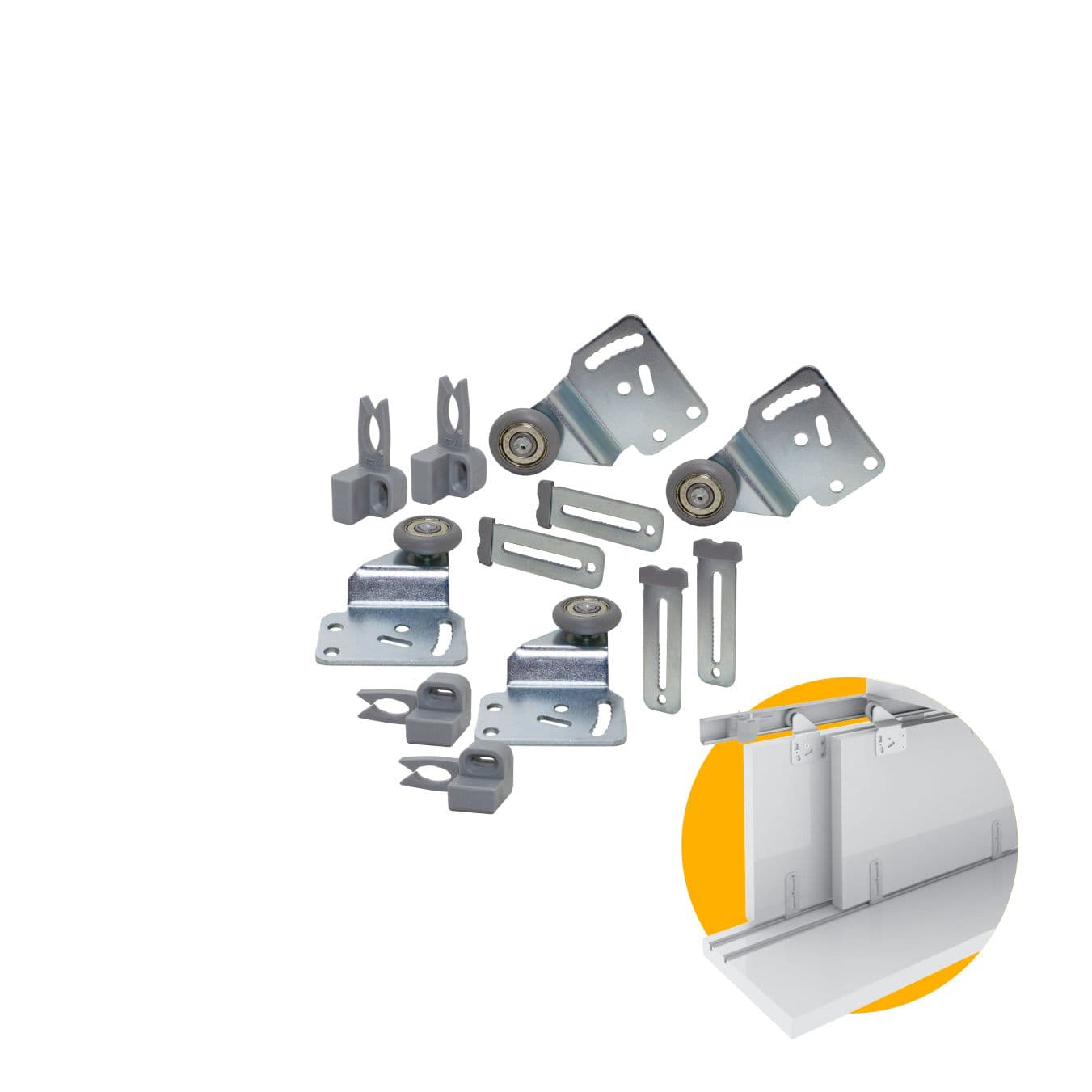 Kit Sistema Para Porta de Correr de 18 Mm Ros55 Rometal