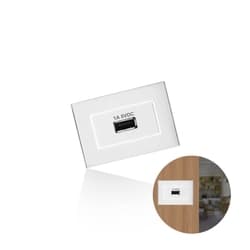 Tomada Com 1 Entrada Usb Branca de Embutir Em Móveis 1a Bivolt Nuze