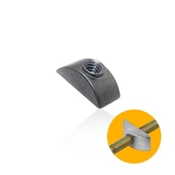 Porca Meia-lua Com Rosca 1/4 - 23 X 10 Mm Em Zamac Exclusiva