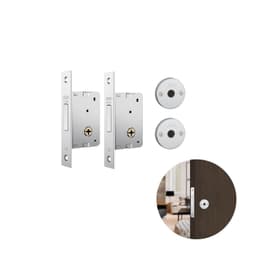 Fechadura Treta Auxiliar Em Inox Redonda Para Porta Residencial Pivotante de 25 A 30 Mm 1001 Stam