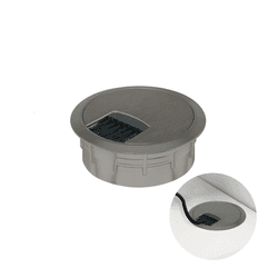 Passa Cabo 60 Mm Para Mesa E Bancadas Cor Inox - Halefe