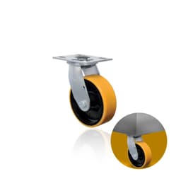 Rodízio Giratório Industrial Reforçado Sem Trava Para Ate 500 Kg Schioppa