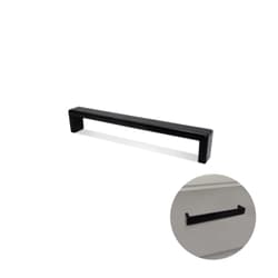 Puxador Leblon Preto Acetinado Furação 96 Mm