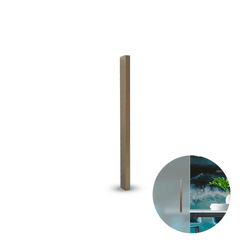 Puxador Slim de 15cm Em Champanhe Claro Para Porta de Vidro Rometal