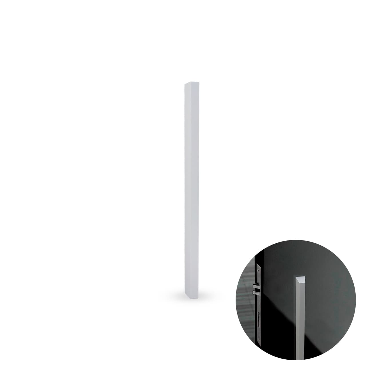 Puxador Slim de 30cm Em Cromo Acetinado Para Porta de Vidro Rometal