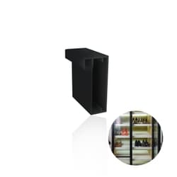 Perfil Montante Na Cor Preto Para Vidro Rm059 Rometal