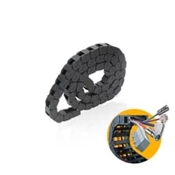 Esteira Deslizante Porta Cabos Plástico 65 Cm Preto