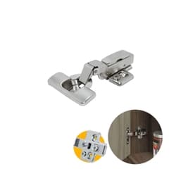 Dobradiça Cermag 35 Mm Curva Com Amortecedor Bumper Plus Clip-on