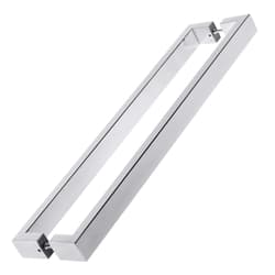 Puxador Prs Duplo Cromado 100 Cm Para Porta Residencial