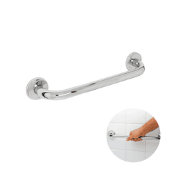 Barra de Apoio Inox 80 Cm Cromada de Parede Para Banheiro