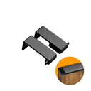 Ponteira Puxador Facetato Preto de 18 Mm Pe183 Rometal