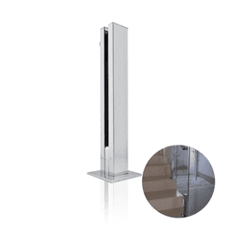 Torre Inox 30 Cm Fixadora de Vidro Polida