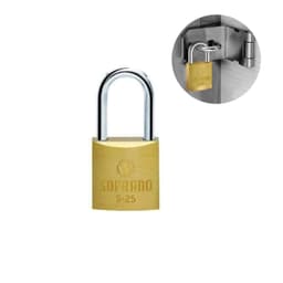 Cadeado Em Latão de 25 Mm Com Duas Chaves Para Portas E Portões Soprano
