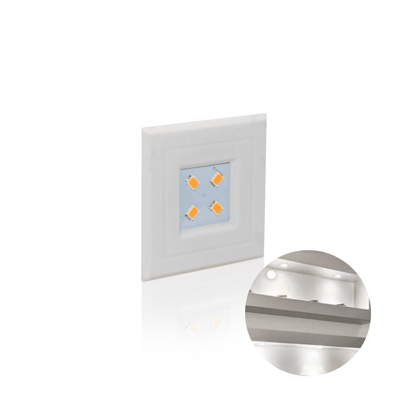 Luminária Lumini Pop Point Pontual Quadrada Branca 6000k Branco Frio Com 4 Leds Bivolt Renna Pix