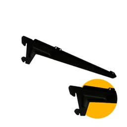 Suporte Preto de 40 Cm Com Aba Para Trilho Cremalheira
