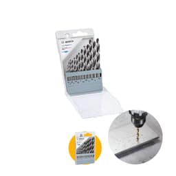 Kit Jogo de Brocas Em Aço Rápido Hss Point Teq Probox Para Metal Com 13 Brocas Bosch