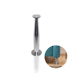 Pé Távola de Alumínio Escovado de 18 Cm Com Regulagem Para Armários E Móveis Mk