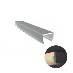 Perfil Difusor Led Alto Em Branco Leitoso de 3000mm Df003 Rometal