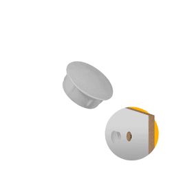 Tapa Furo Interno 10 Mm Cinza 100 Unidades - Sr