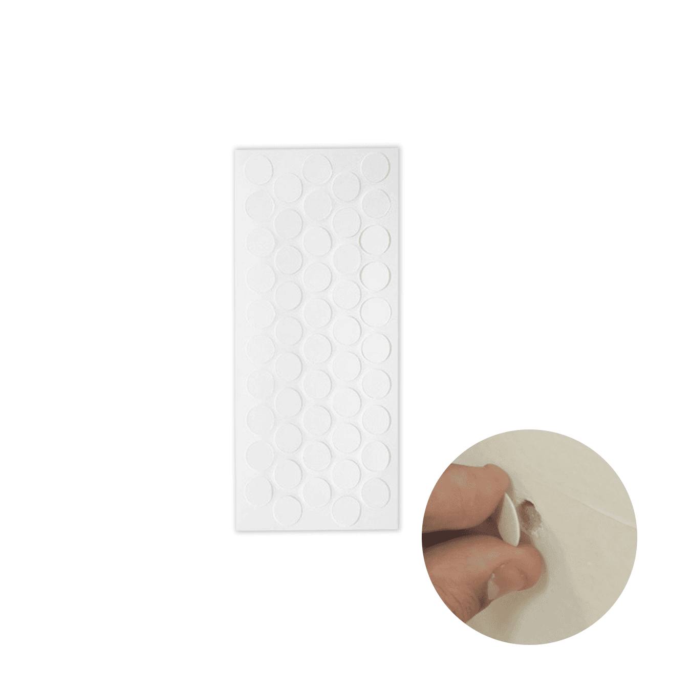 Tapa Furo Adesivo Branco Tx 13 Mm Cartela Com 50 Unidades