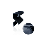 Perfil Puxador Em Preto Fosco de 18 Mm Rm337 Rometal