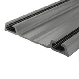 Trilho Inferior Anodizado de 18 Mm Para Porta de Correr de Guarda Roupas Rm023 Rometal