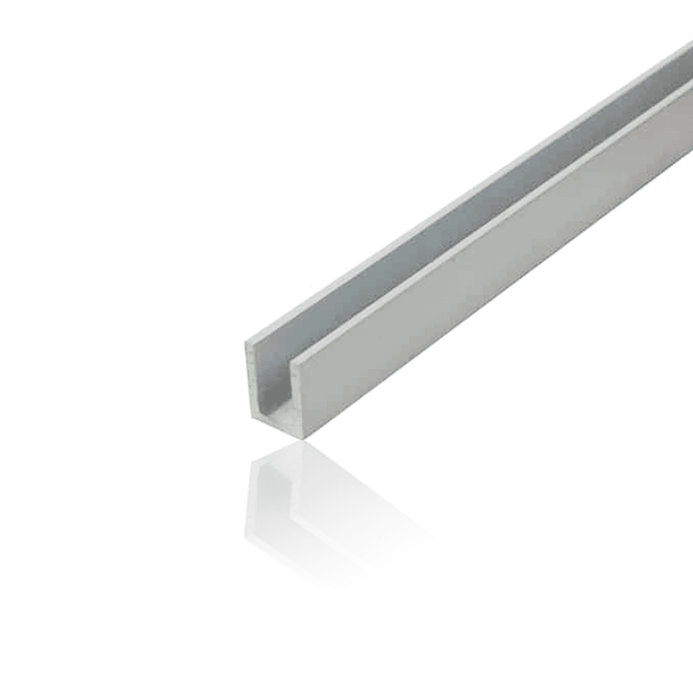 Trilho Canaleta U 3/8" Alumínio Para Portas de Correr- 2 Barras de 3 Metros
