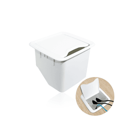 Caixa de Tomada Branca Para Embutir Em Mesa E Painel Com 3 Tomadas E 3 Conectores Cat5e Dutotec