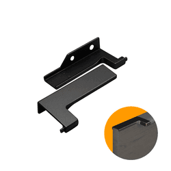 Ponteira Puxador Facetato Preto de 15mm Pe183 Rometal