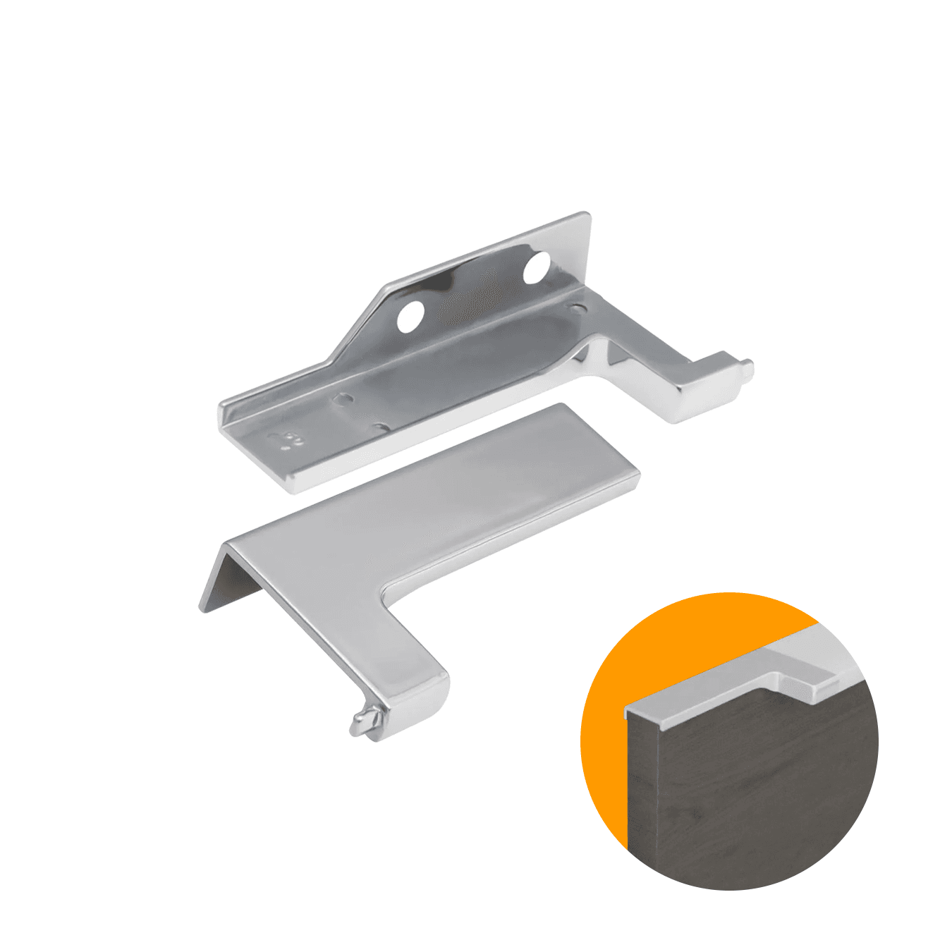 Ponteira Puxador Facetato Cromado de 18mm Pe183 Rometal