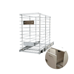 Tulha Deslizante Aramada 35 Cm Cromada Para Embutir Em Armários