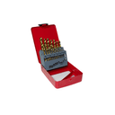 Kit Jogo de Brocas Em Aço Rápido Revestido de Titânio Para Metal Com 19 Brocas Ctc-021000119 Ctpohr