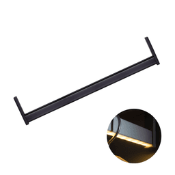 Cabideiro de Led Editável de 470 A 850 Mm Em Preto Fosco Com Sensor Presença 3000k Branco Quente Led Line